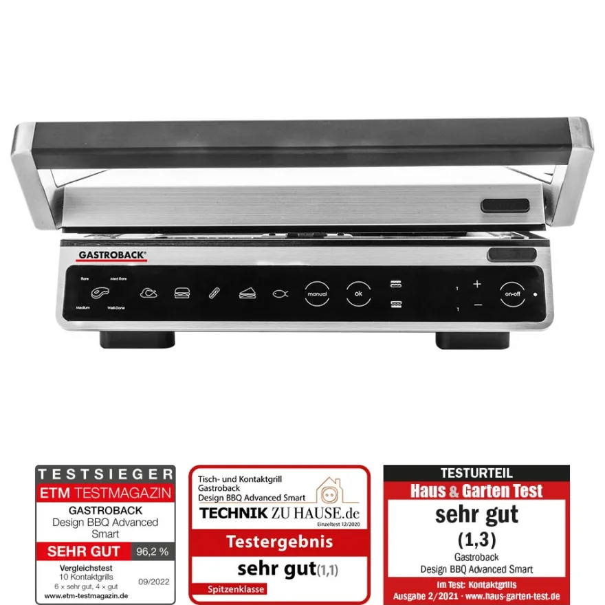 GASTROBACK Design BBQ Advanced Smart* Kontakt-, Elektro- & Tischgrill