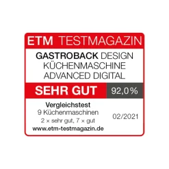 GASTROBACK Design Küchenmaschine Advanced Digital inkl. Pasta* Küchenmaschine