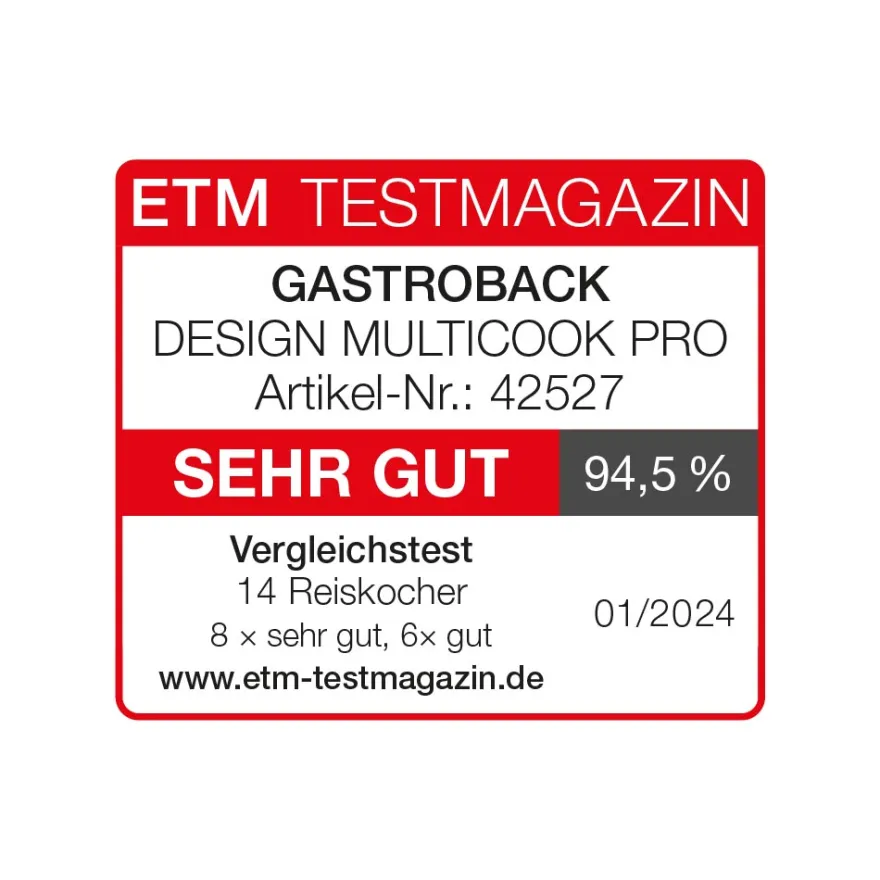 GASTROBACK Design Multicook Pro* Reiskocher & Multikocher