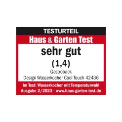 GASTROBACK Design Wasserkocher Cool Touch* Teekocher & Wasserkocher