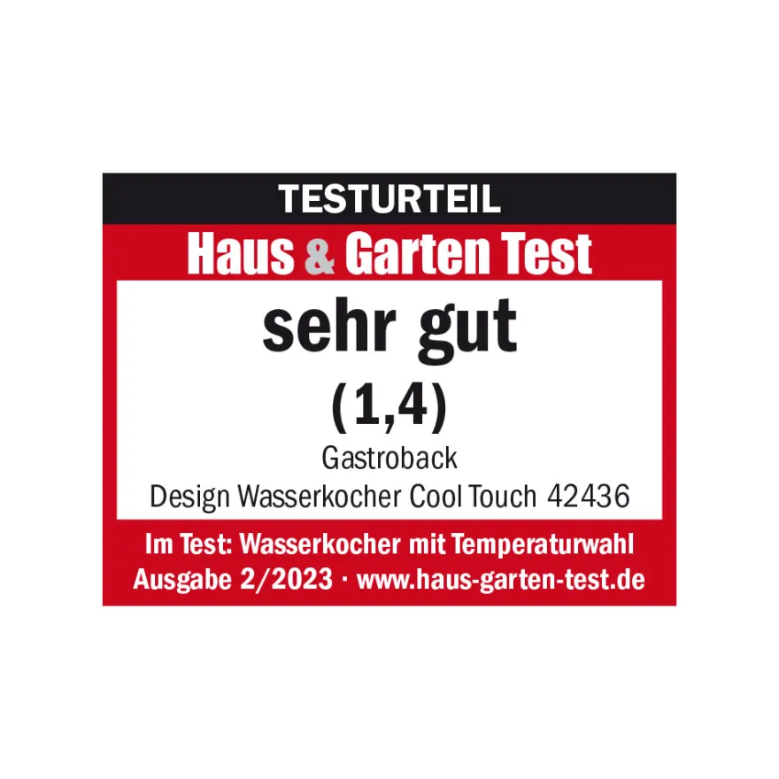 GASTROBACK Design Wasserkocher Cool Touch* Teekocher & Wasserkocher