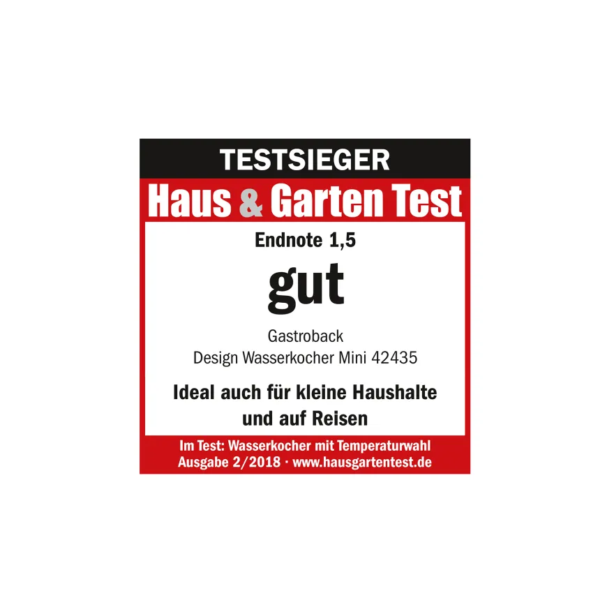 GASTROBACK Design Wasserkocher Mini* Teekocher & Wasserkocher