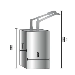 GASTROBACK Hebeldosiersp. f. 1/3 GN-Behälter, EDU-GN-1/3* Dosierspender Mit Hebelbedienung
