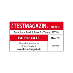 GASTROBACK Kaffeemaschine Grind & Brew Pro Thermo* Filterkaffeemaschinen