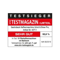 GASTROBACK Kaffeemaschine Grind & Brew Pro* Filterkaffeemaschinen