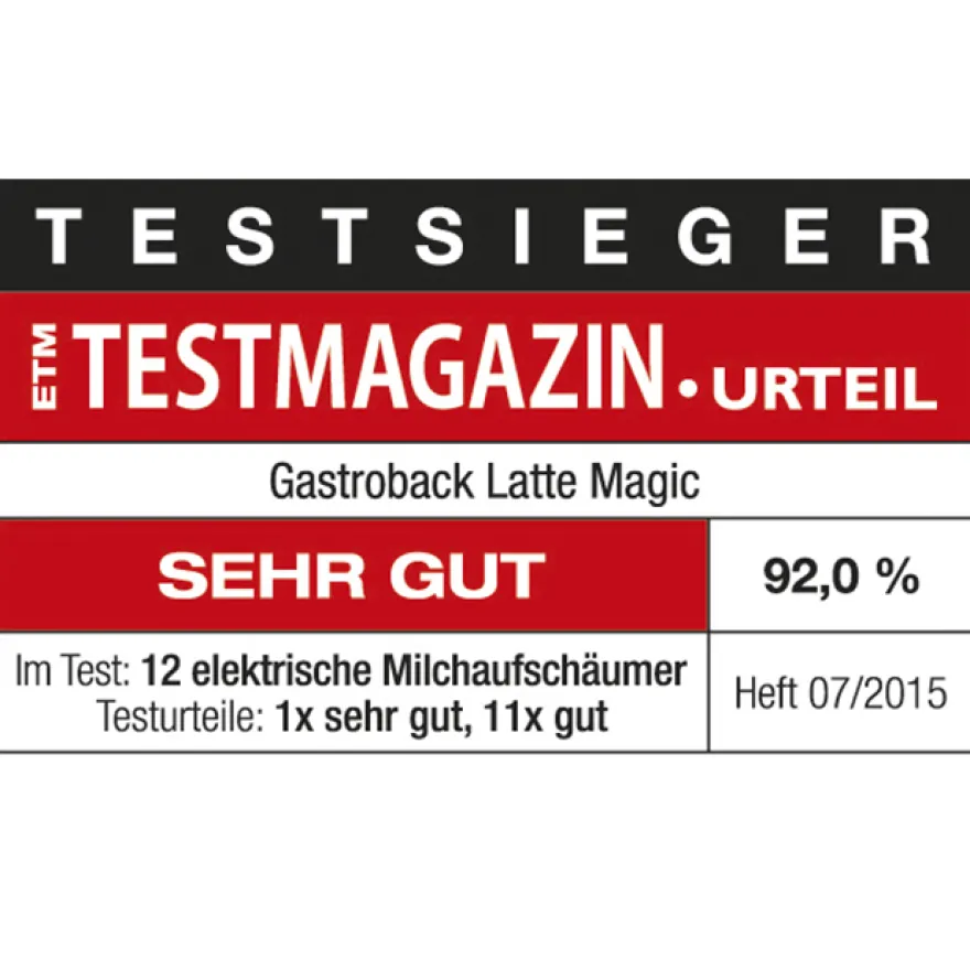 GASTROBACK Latte Magic_schwarz* Milchaufschäumer