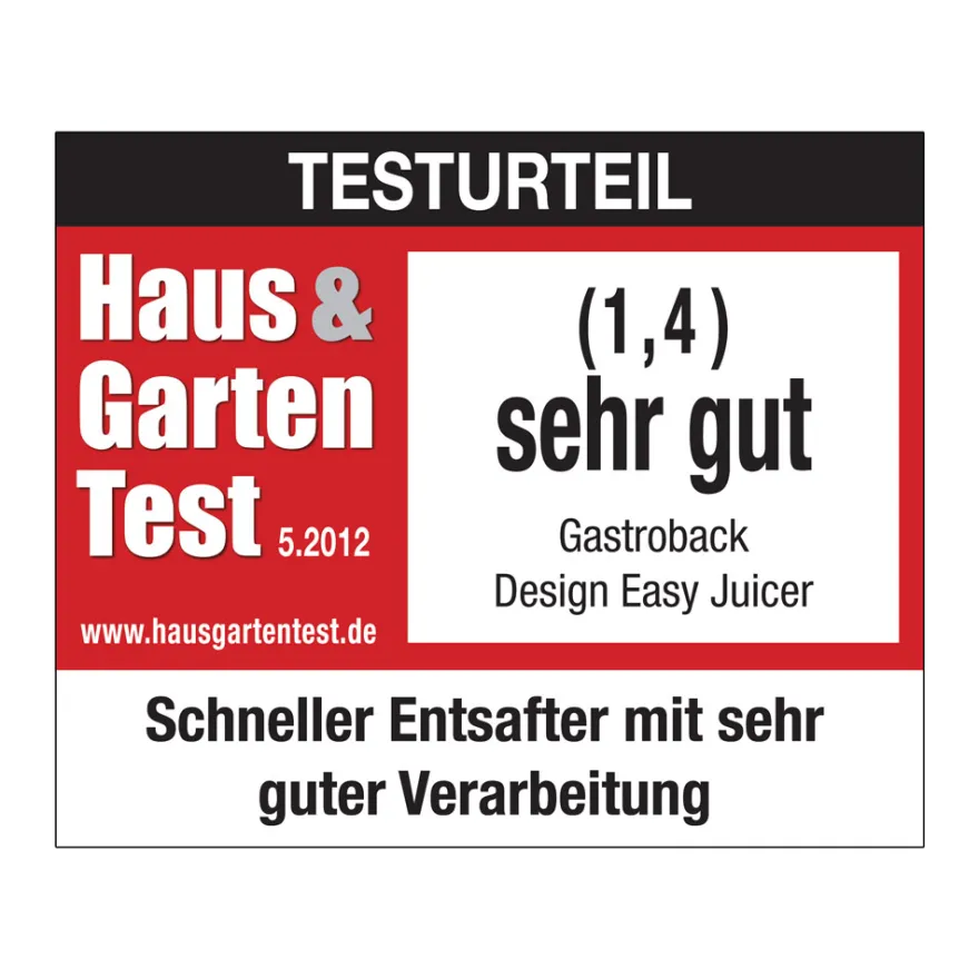 GASTROBACK Vital Juicer Pro* Entsafter & Slow Juicer