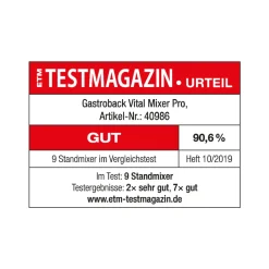 GASTROBACK Vital Mixer Pro* Mixer, Standmixer, Hochleistungsmixer & Smoothie To Go Mixer