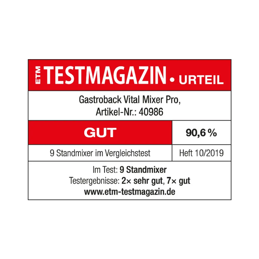 GASTROBACK Vital Mixer Pro* Mixer, Standmixer, Hochleistungsmixer & Smoothie To Go Mixer